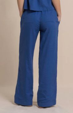Southern Tide Laken Linen Wide Leg Pant in Nautical Blue