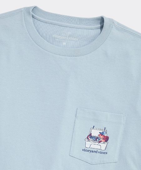 Vineyard Vines Redfish Cooler Tee in Del Mar Blue