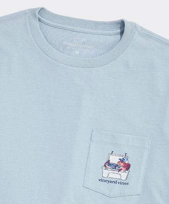Vineyard Vines Redfish Cooler Tee in Del Mar Blue