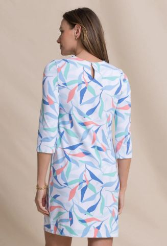 Southern Tide Leira Printed Dress in Classic White