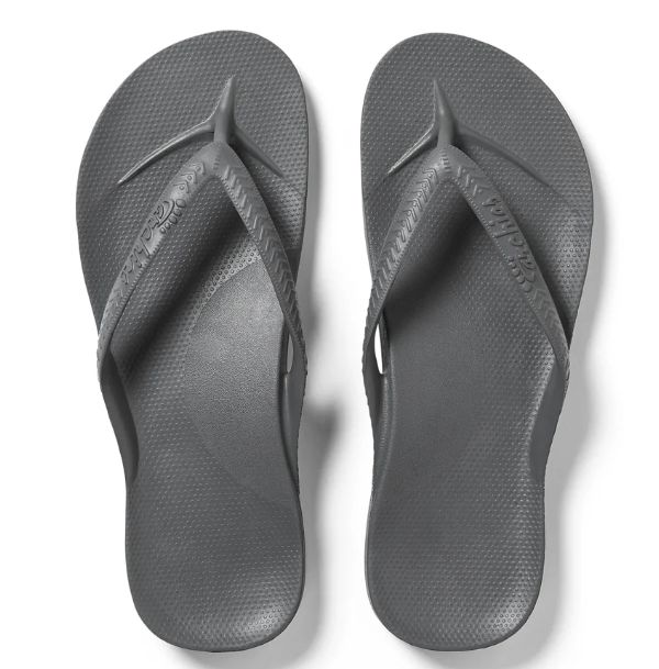 Archies Footwear Women's Arch Support Flops in Charcoal