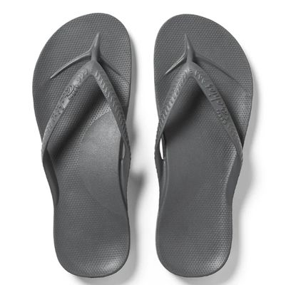 Archies Footwear Women's Arch Support Flops in Charcoal