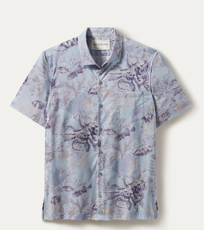 Tori Richard Octopus Lawn ~Cotton Lawn~ Shirt in Chambray