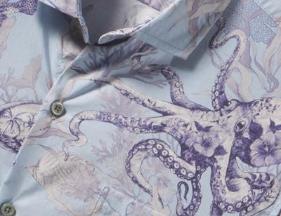 Tori Richard Octopus Lawn ~Cotton Lawn~ Shirt in Chambray