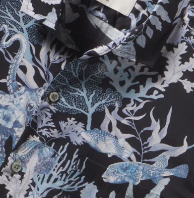 Tori Richard Octopus's Lawn ~Cotton Lawn~ Shirt in Black