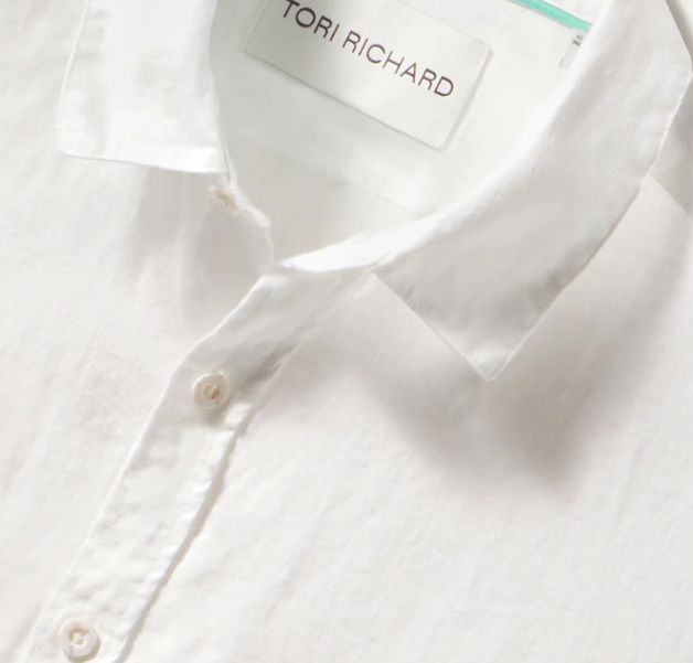 Tori Richard Kona Long Sleeve Linen Shirt in White