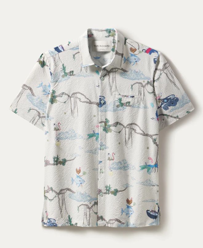 Tori Richard Curious Sky - Tradewind Technology in Off White