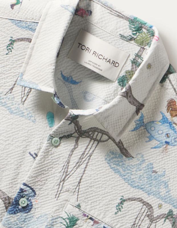 Tori Richard Curious Sky - Tradewind Technology in Off White