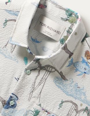 Tori Richard Curious Sky - Tradewind Technology in Off White