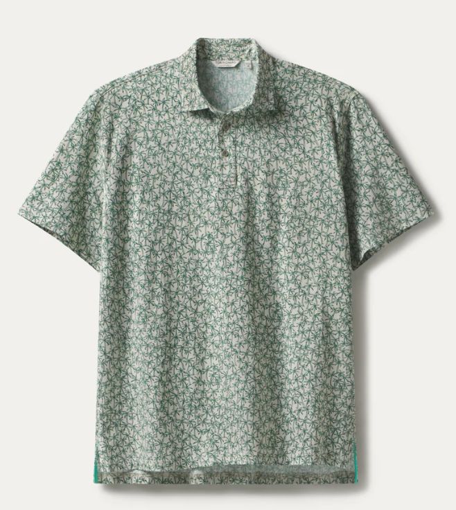 Tori Richard Infinity Palms Polo - Tradewind Technology - in Green