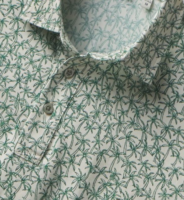 Tori Richard Infinity Palms Polo - Tradewind Technology - in Green