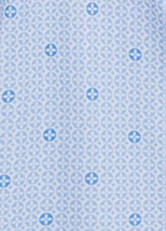 Collars &amp; Co. Semi-Spread Collar Polo in Medallion Sky Blue