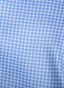 Collars &amp; Co. Semi-Spread Collar Polo in Blue Houndstooth