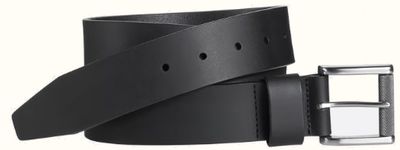 Johnston &amp; Murphy Roller Buckle Leather Belt in Black (75-7502)