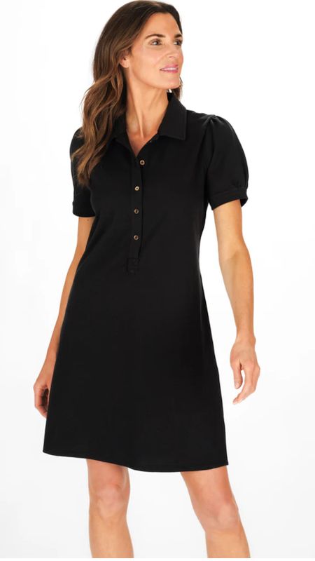 Duffield Lane Palmer Polo Dress in Black