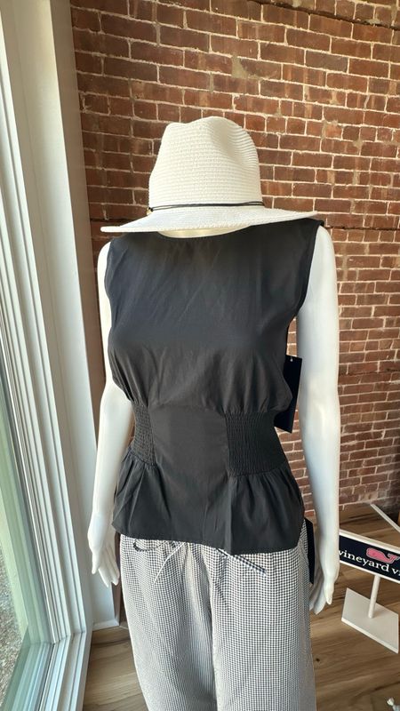 Duffield Lane Silky Camden Top in Oxford Black