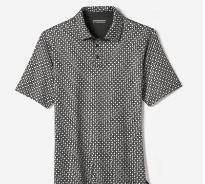 Johnston &amp; Murphy Game Day XC+™ Helmet-and-Football Print Polo in Black