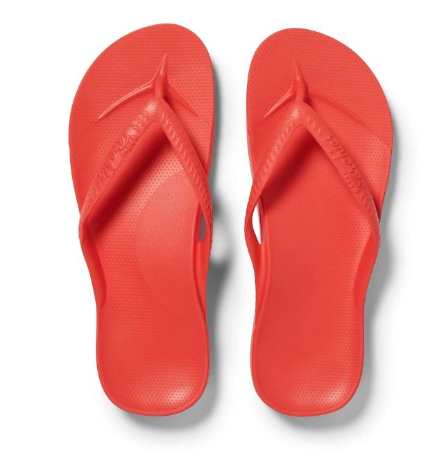 Archies Footwear Women's Arch Support Flops in Coral