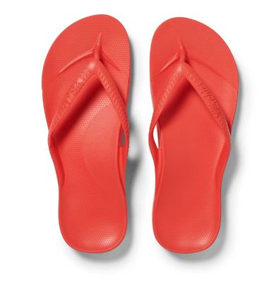 Archies Footwear Women's Arch Support Flops in Coral