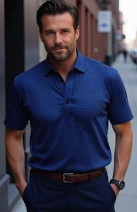 Collars &amp; Co. Semi-Spread Collar Polo Turbo GT in Navy