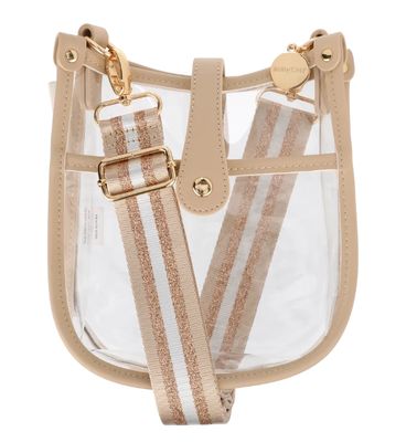 Milly Kate Mini Clear Crossbody Bag - Tan