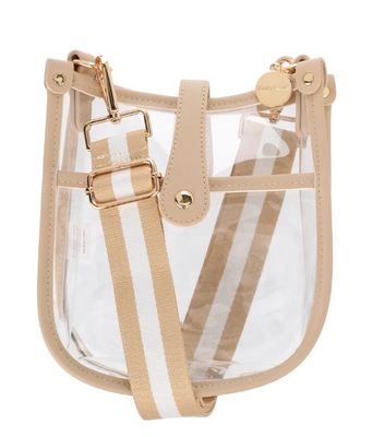 Milly Kate Mini Clear Crossbody Bag - Tan