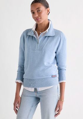 Vineyard Vines Dreamcloth® Quarter-Zip in Jake Blue Heather