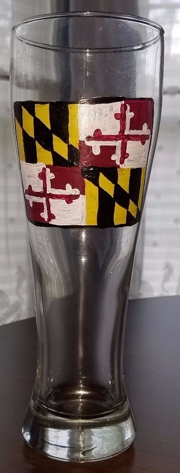 Maryland Flag Pilsner Glass