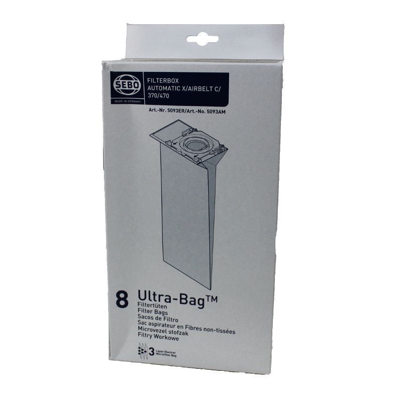 Sebo Bag Box X, G, C, 300/350, 370 (8-Piece Carton)