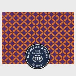 Sebo Microfilter Textiles For Sebo Felix/Dart, Colour: Orange/Purple, Circles &amp; Diamonds
