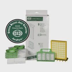 Sebo HEPA Service Box K (8 bags, HEPA Microfilter, &amp; Exhaust Filter)