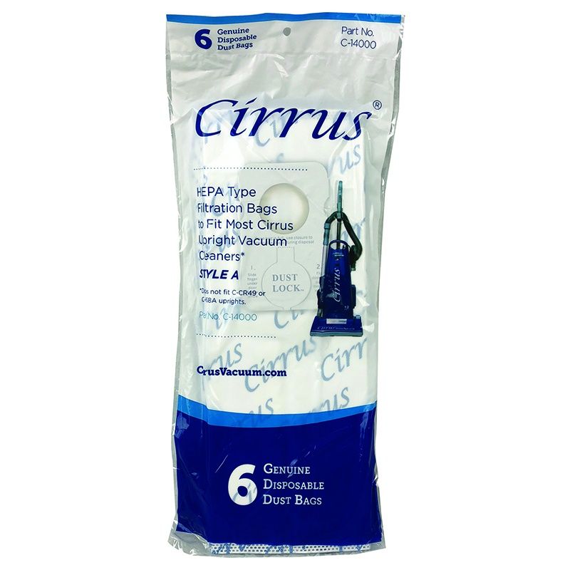 Bags, Cloth, Type A, 6 Pack, For Cirrus  CR99