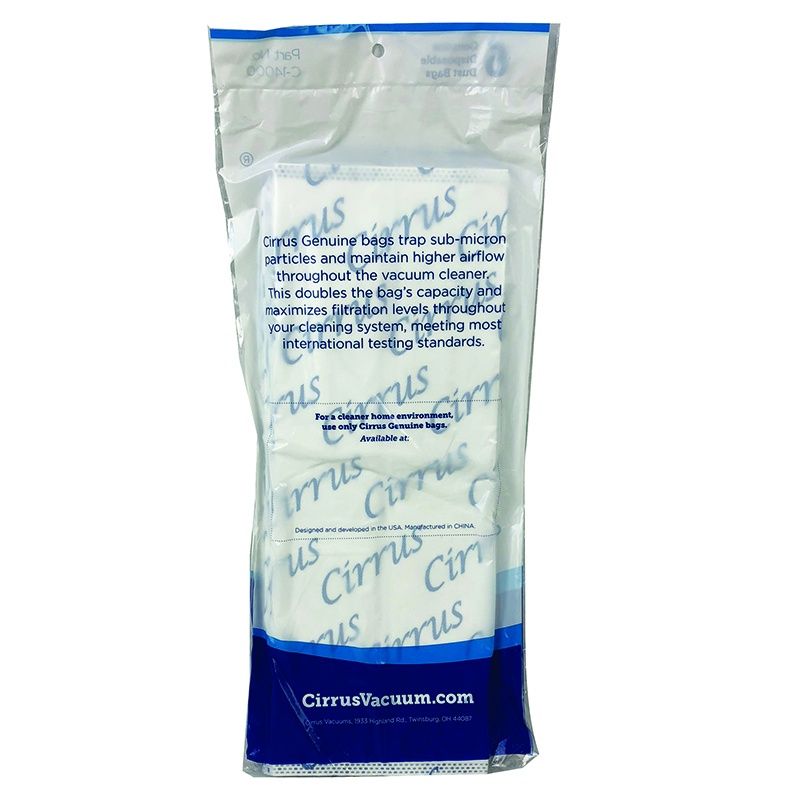 Bags, Cloth, Type A, 6pk, Cirrus Upright Models