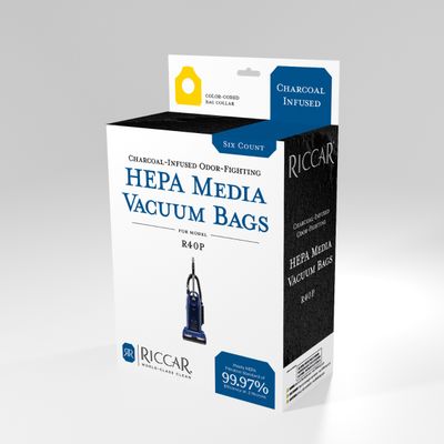 Riccar Charcoal-Lined HEPA Media Bag for R40P, 6 Pk.