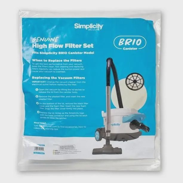 Simplicity Brio Pleated HEPA 12 Filter &amp; Foam Filter
