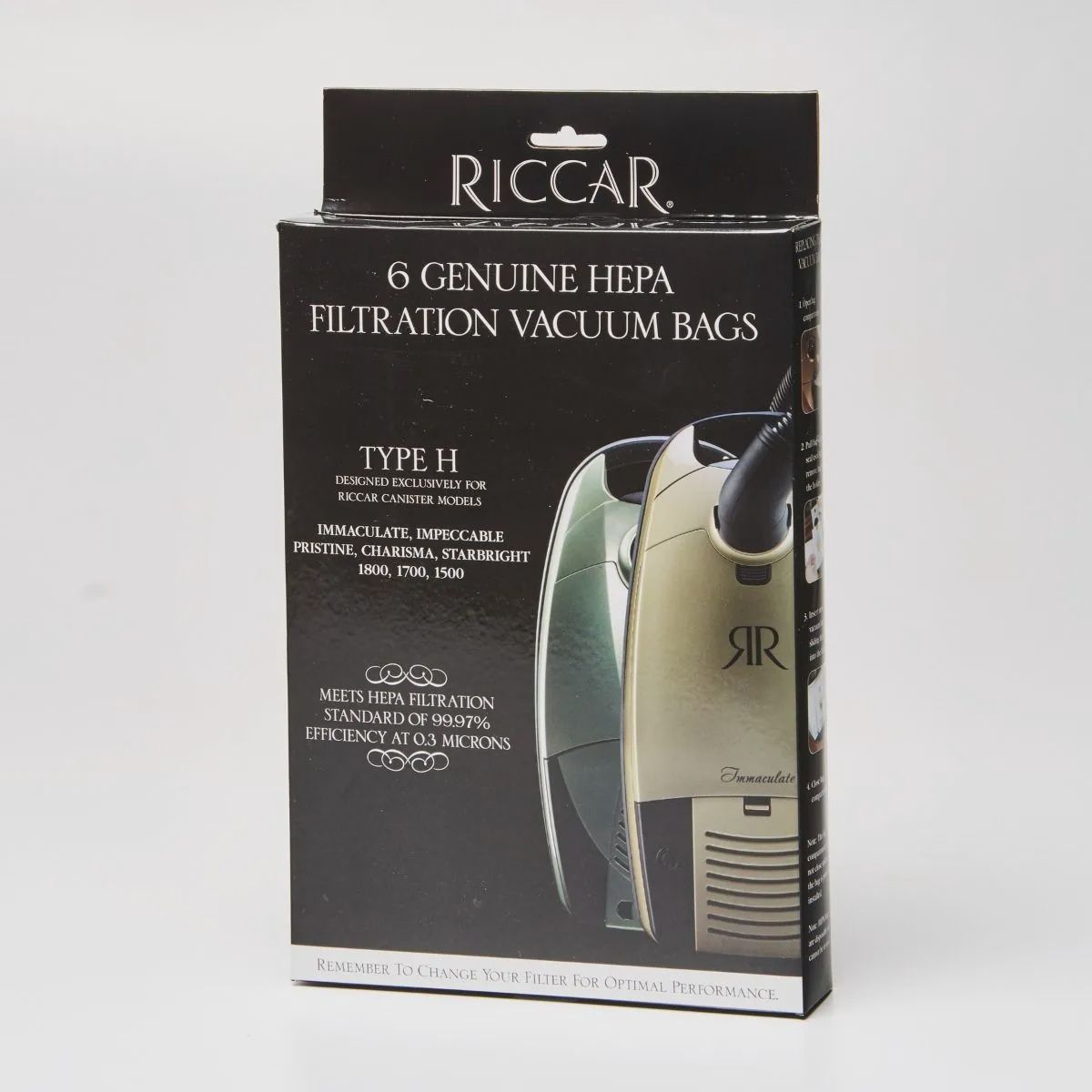 Bags Type H For Riccar Canisters Pack Of 6