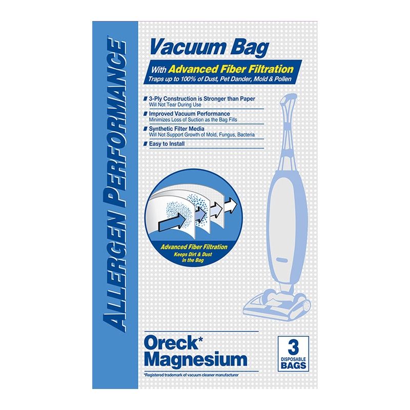 Bags, Cloth, Type Magnesium, 3 Pack, For Oreck Generic