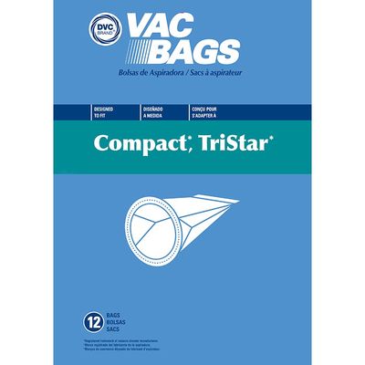 Bag, Paper, Round Collar, 12 Pack, For Compact Tank Generic