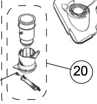 Red Lever &amp; Tube Assembly To Seal Dirt Bag CleanMax Champ CMP-5T