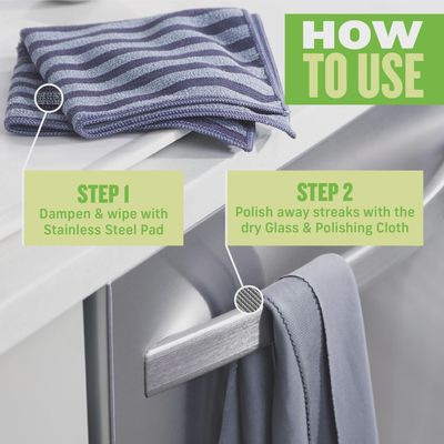 E-Cloth Stainless Steel Cleaning Kit - 2 PC