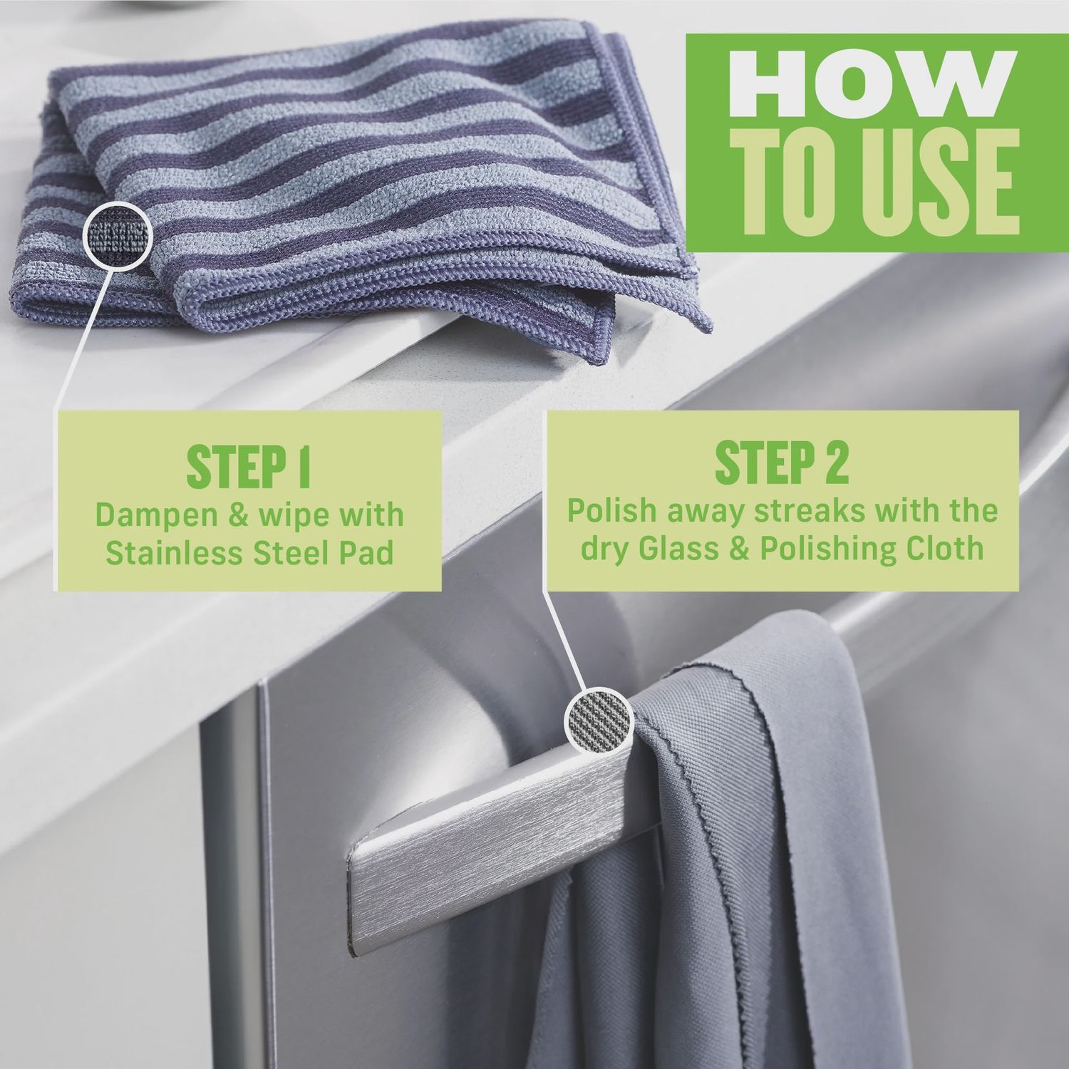 E-Cloth Stainless Steel Cleaning Kit - 2 PC