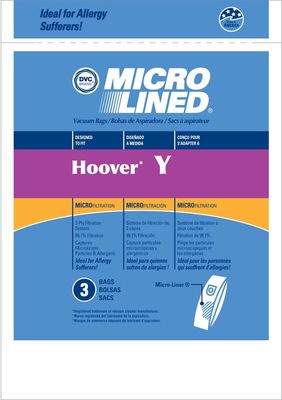 Bags, Paper, Type Y, 3 Pack, For Hoover Generic
