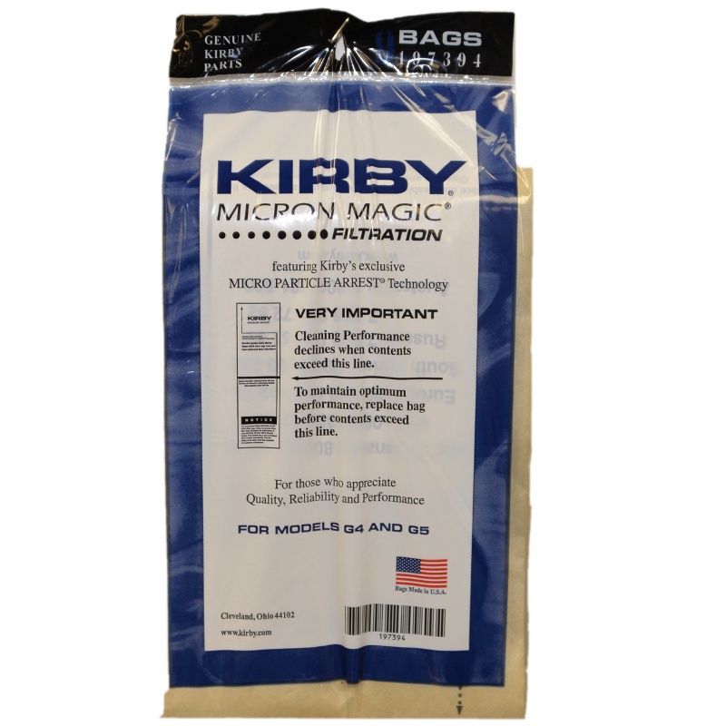 Bags, Paper, Twist Lock, 9 Pack, For Kirby G4/G5