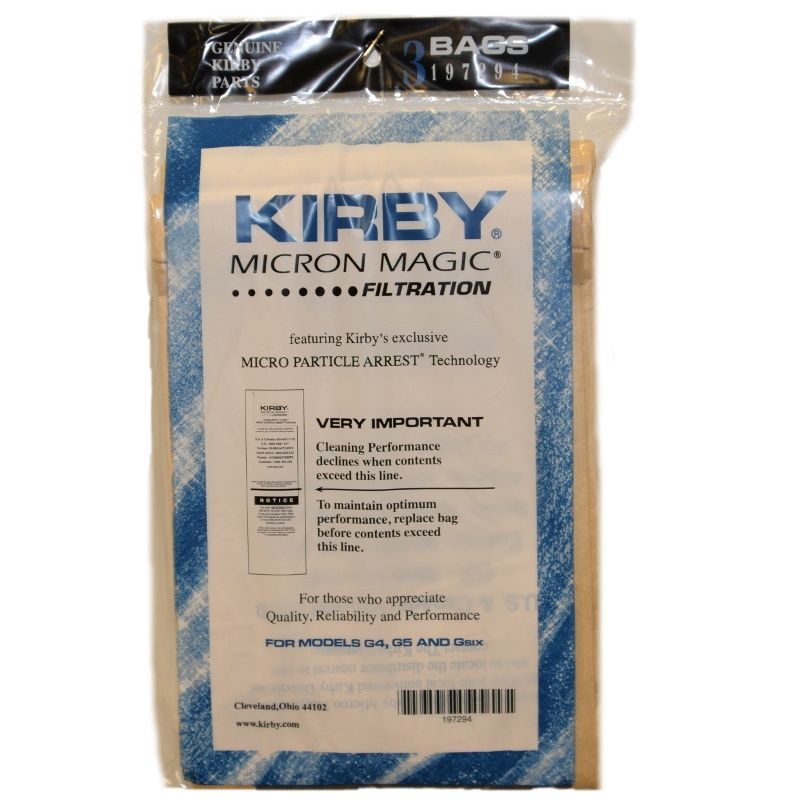 Bags, Paper, Type 3, 3 Pack, For Kirby Fits G3, G4, G5, G6