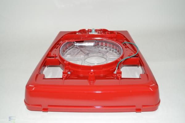 Base, Main Body Housing 12" Red With Outer Wheels Latch Style Quick Kleen Sanitaire