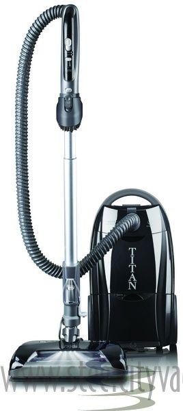 TITAN T9500 CANISTER With PLUSH POWER NOZZLE, BLACK HEPA, BAGGED, 8FT HOSE, 14&#39;&#39;CLEANING PATH, 2YR WARRANTY