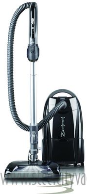 TITAN T9500 CANISTER With PLUSH POWER NOZZLE, BLACK HEPA, BAGGED, 8FT HOSE, 14&#39;&#39;CLEANING PATH, 2YR WARRANTY