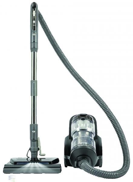 TITAN T8000 BAGLESS CANISTER W/POWER NOZZLE,BLACK 12AMP 24&#39; CORD REEL,NEW STYLE NOZZLE