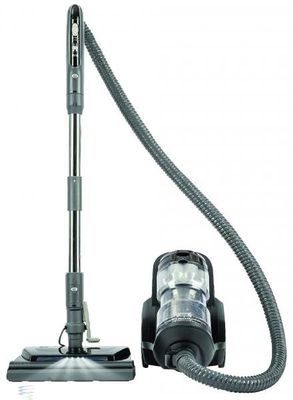 TITAN T8000 BAGLESS CANISTER W/POWER NOZZLE,BLACK 12AMP 24&#39; CORD REEL,NEW STYLE NOZZLE