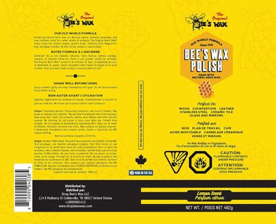 The Original Bee's Wax Old World Formula Furniture Polish